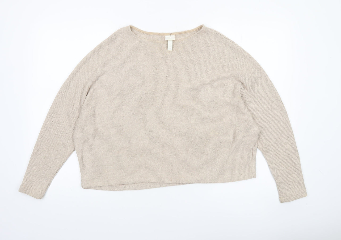 Womens UK Size M H&M Beige Pullover Jumper