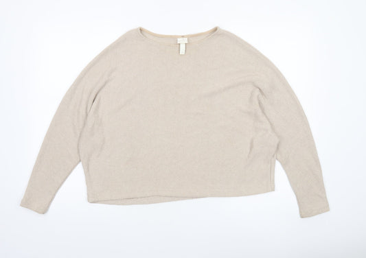 Womens UK Size M H&M Beige Pullover Jumper