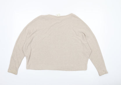 Womens UK Size M H&M Beige Pullover Jumper
