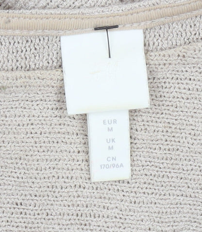 Womens UK Size M H&M Beige Pullover Jumper