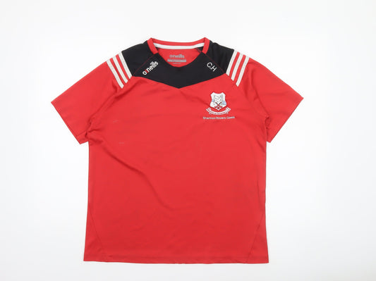 Mens UK Size S O’Neills Red FootballGym & TrainingRunning & Jogging T-Shirt