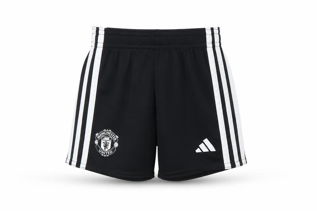 Front view of Adidas Manchester United Black 18-24M Baby Shorts Activewear Polyester
