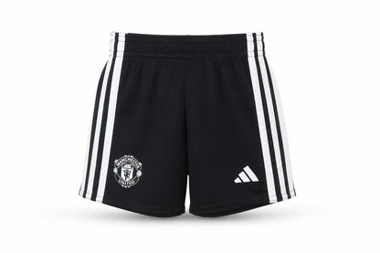 Front view of Adidas Manchester United Black 18-24M Baby Shorts Activewear Polyester