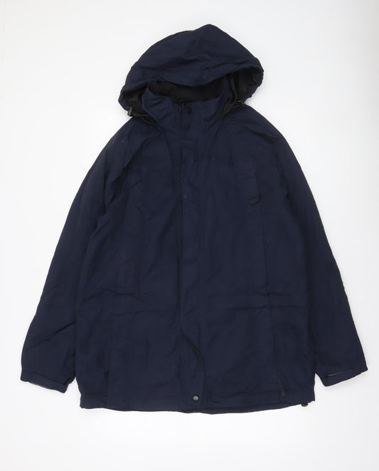 Mens UK Size M Lakes Edge Blue Parka Coat
