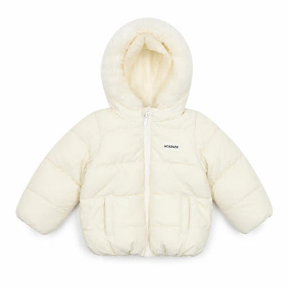Front view of McKenzie Ivory Puffer Jacket 12-18 Months unisex baby hooded winter coat
