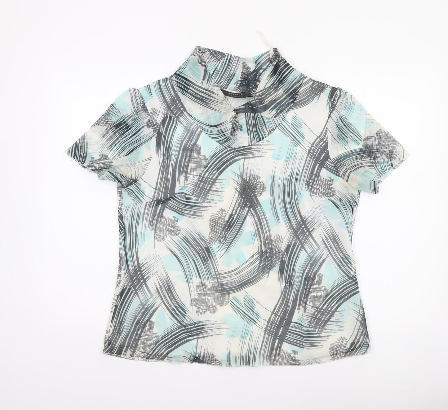 Womens UK Size L Forever by Michael Gold Multicoloured Basic Blouse
