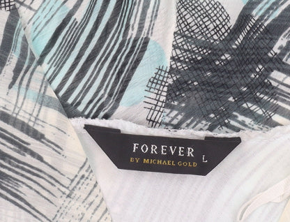 Womens UK Size L Forever by Michael Gold Multicoloured Basic Blouse