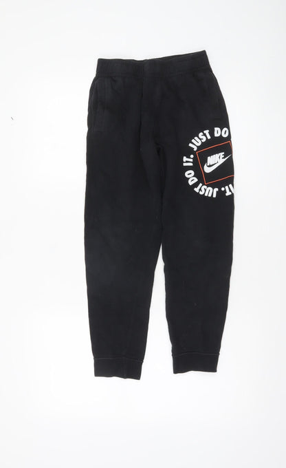 Boys UK Size 11-12 Years Nike Regular Fit Jogger Black Trousers