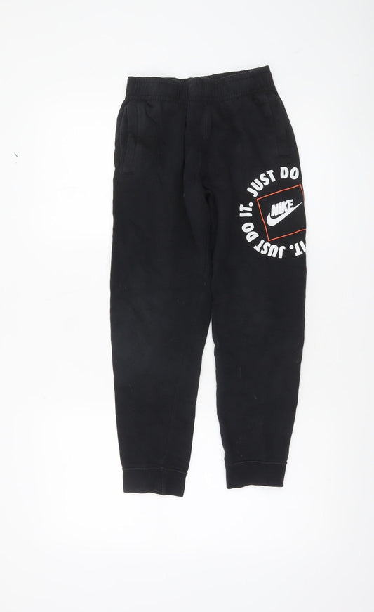 Boys UK Size 11-12 Years Nike Regular Fit Jogger Black Trousers