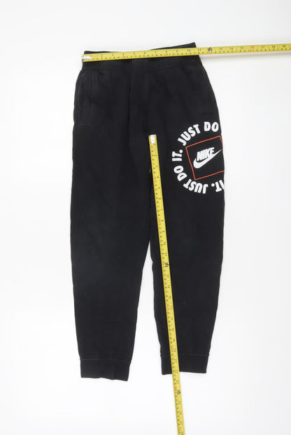 Boys UK Size 11-12 Years Nike Regular Fit Jogger Black Trousers