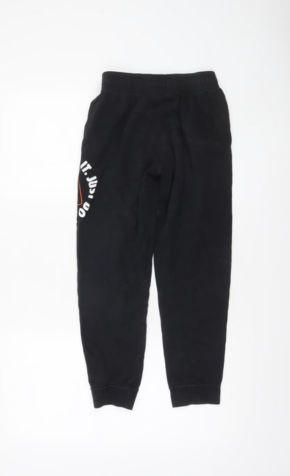 Boys UK Size 11-12 Years Nike Regular Fit Jogger Black Trousers