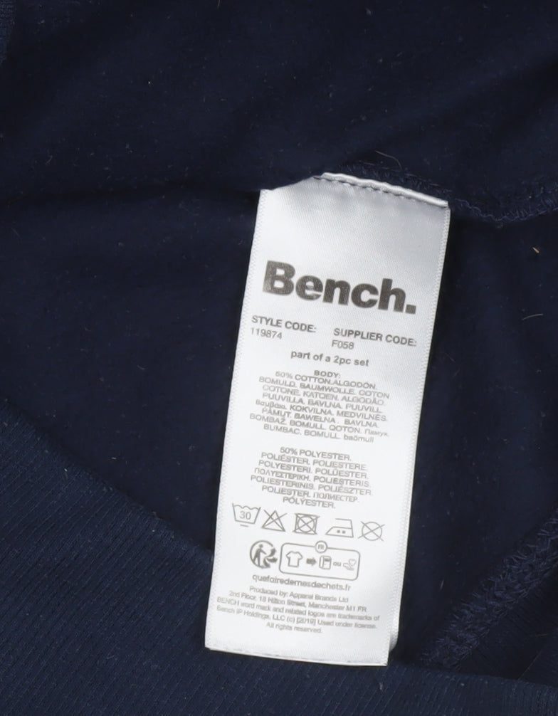 Mens UK Size S Bench Blue Pullover Hoodie