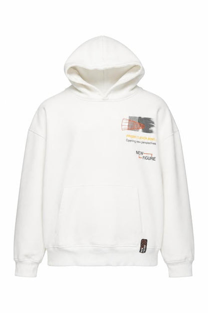 Boys UK Size 13-14 Years Zara White Pullover Hoodie