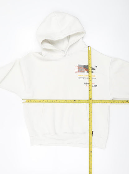 Boys UK Size 13-14 Years Zara White Pullover Hoodie