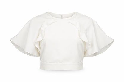 Womens UK Size 6 Miss Selfridge White Cropped Blouse