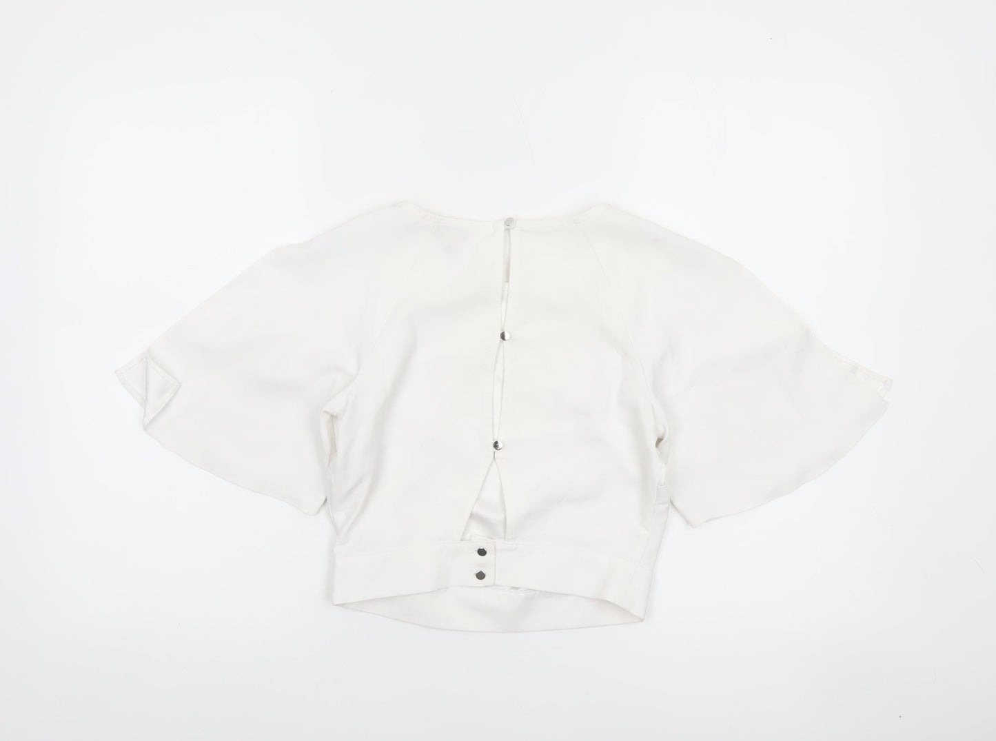 Womens UK Size 6 Miss Selfridge White Cropped Blouse