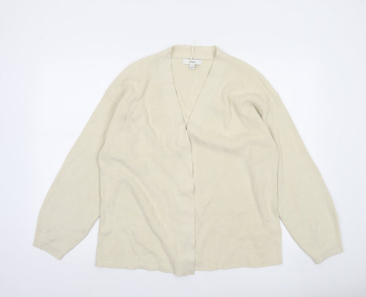 Womens UK Size M Marks and Spencer Ivory Cardigan Jumper