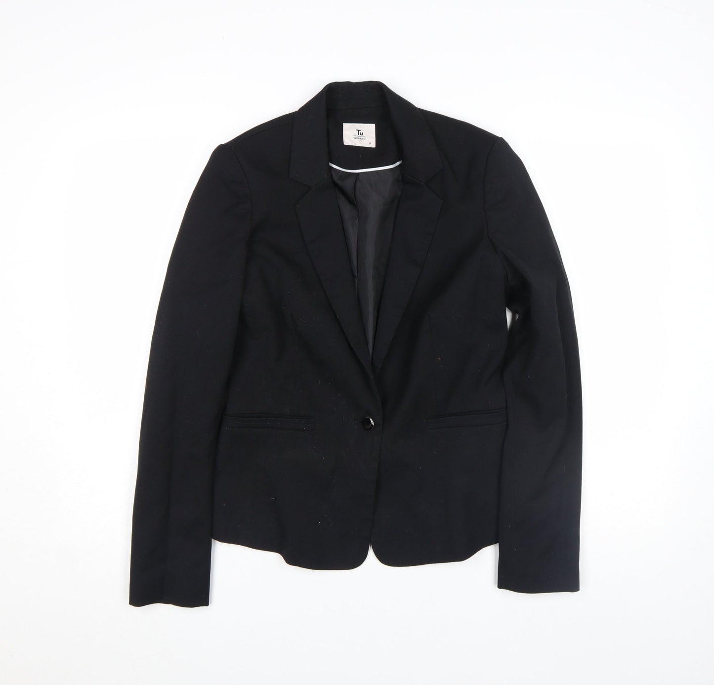 Womens UK Size 12 TU Regular Black Blazer