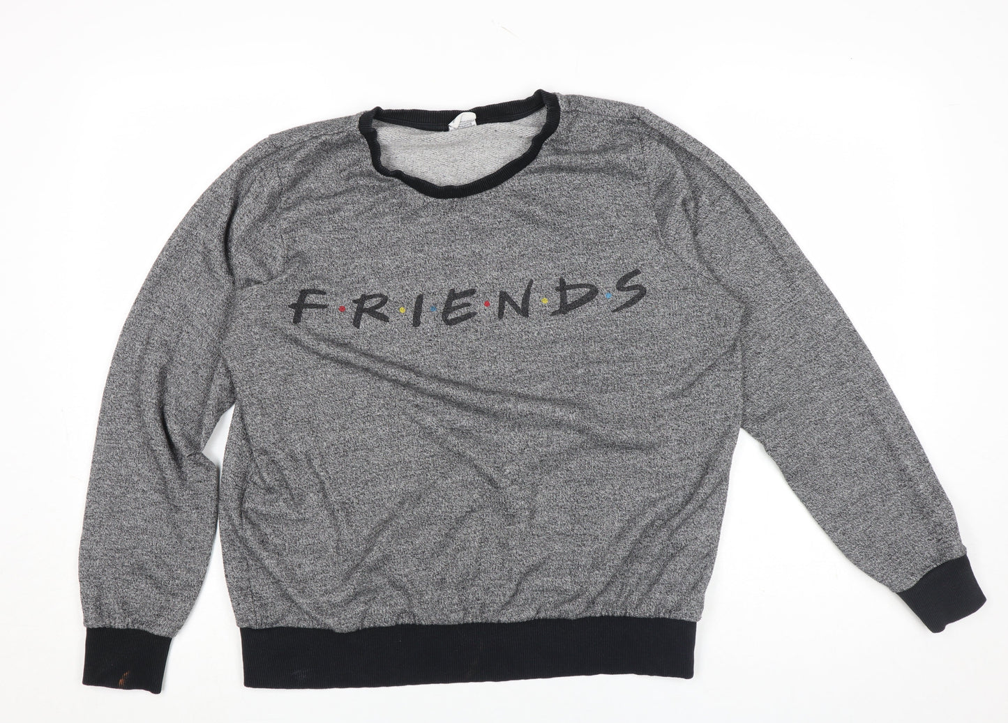 Womens UK Size 16 Friends The TV Series Grey Basic T-Shirt