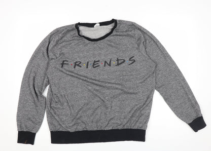 Womens UK Size 16 Friends The TV Series Grey Basic T-Shirt