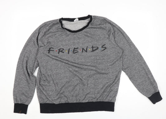 Womens UK Size 16 Friends The TV Series Grey Basic T-Shirt