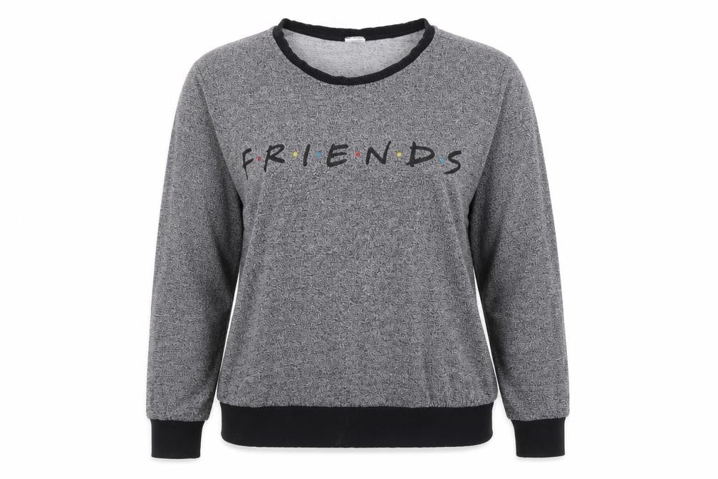 Womens UK Size 16 Friends The TV Series Grey Basic T-Shirt