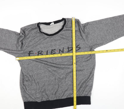 Womens UK Size 16 Friends The TV Series Grey Basic T-Shirt