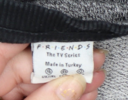 Womens UK Size 16 Friends The TV Series Grey Basic T-Shirt