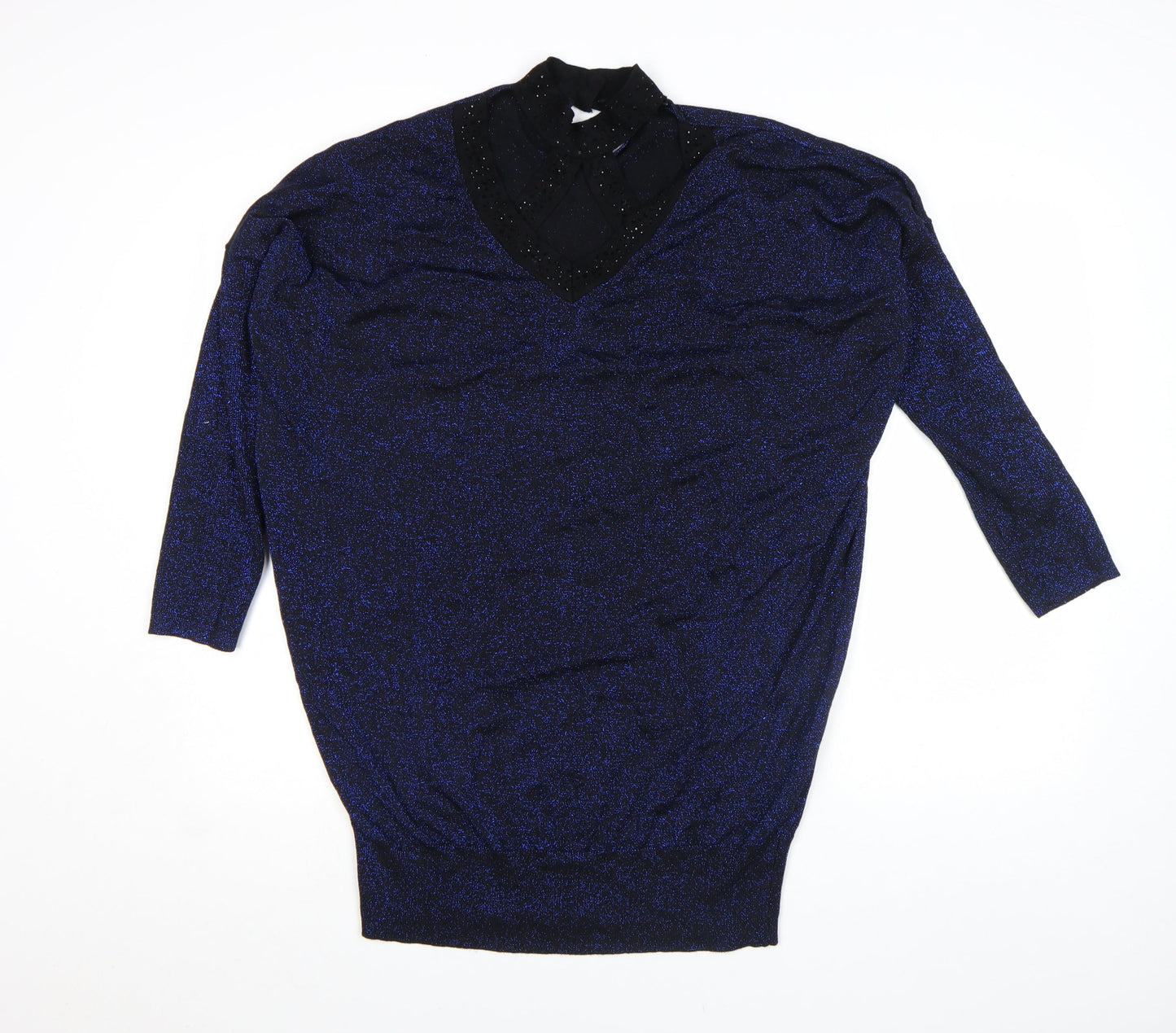 Womens UK Size 18 STAR by Julien Macdonald Blue Tunic Blouse