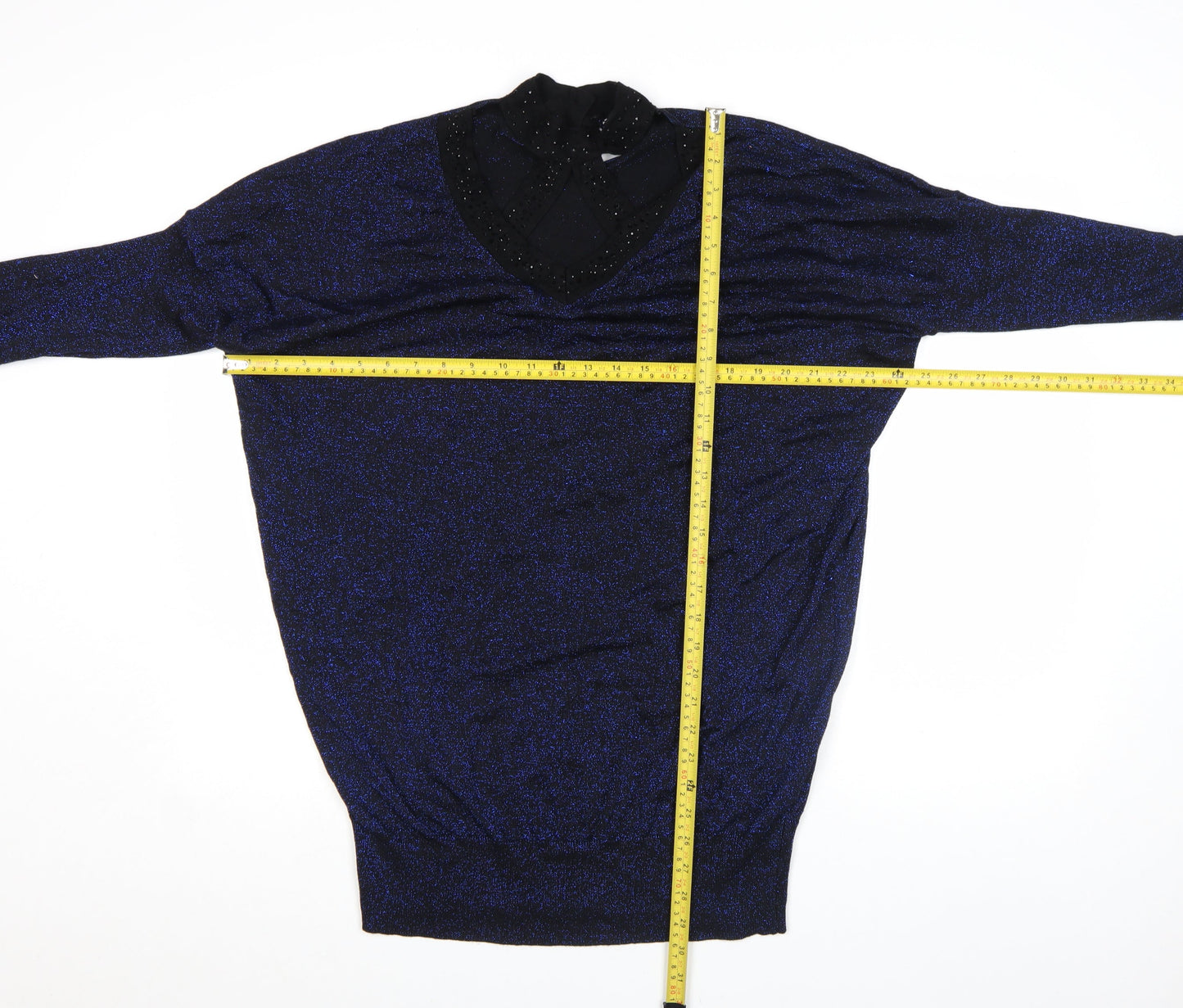 Womens UK Size 18 STAR by Julien Macdonald Blue Tunic Blouse