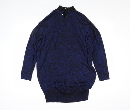Womens UK Size 18 STAR by Julien Macdonald Blue Tunic Blouse