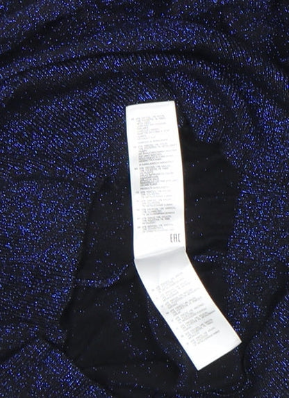 Womens UK Size 18 STAR by Julien Macdonald Blue Tunic Blouse