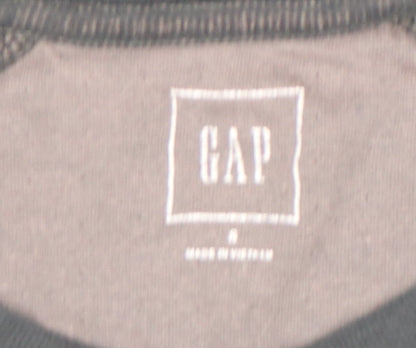 Gap Men Black Regular Fit Long Sleeve Cotton Blend Top Size S