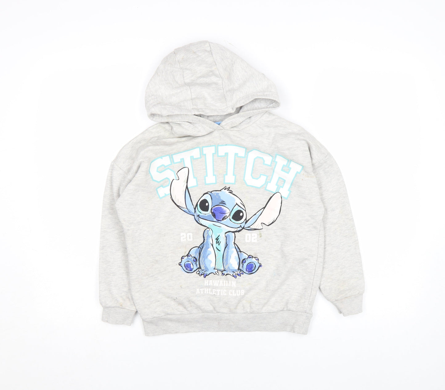 Girls UK Size 9 Years Disney Grey Pullover Hoodie