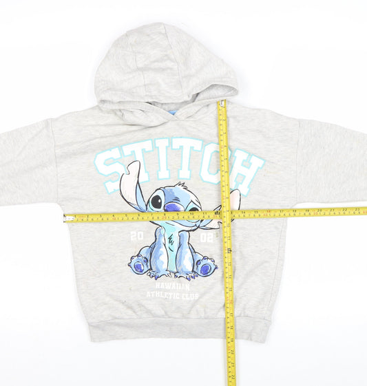 Girls UK Size 9 Years Disney Grey Pullover Hoodie