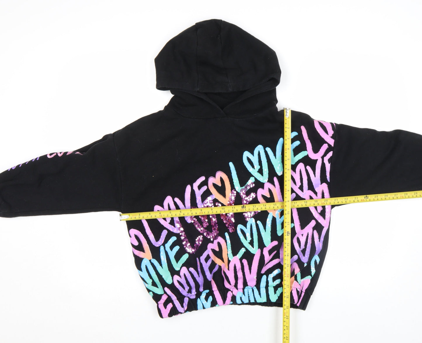Girls UK Size 13 Years NEXT Black Pullover Hoodie