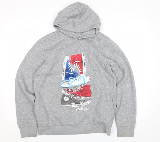 Boys UK Size XL Converse Grey Pullover Hoodie