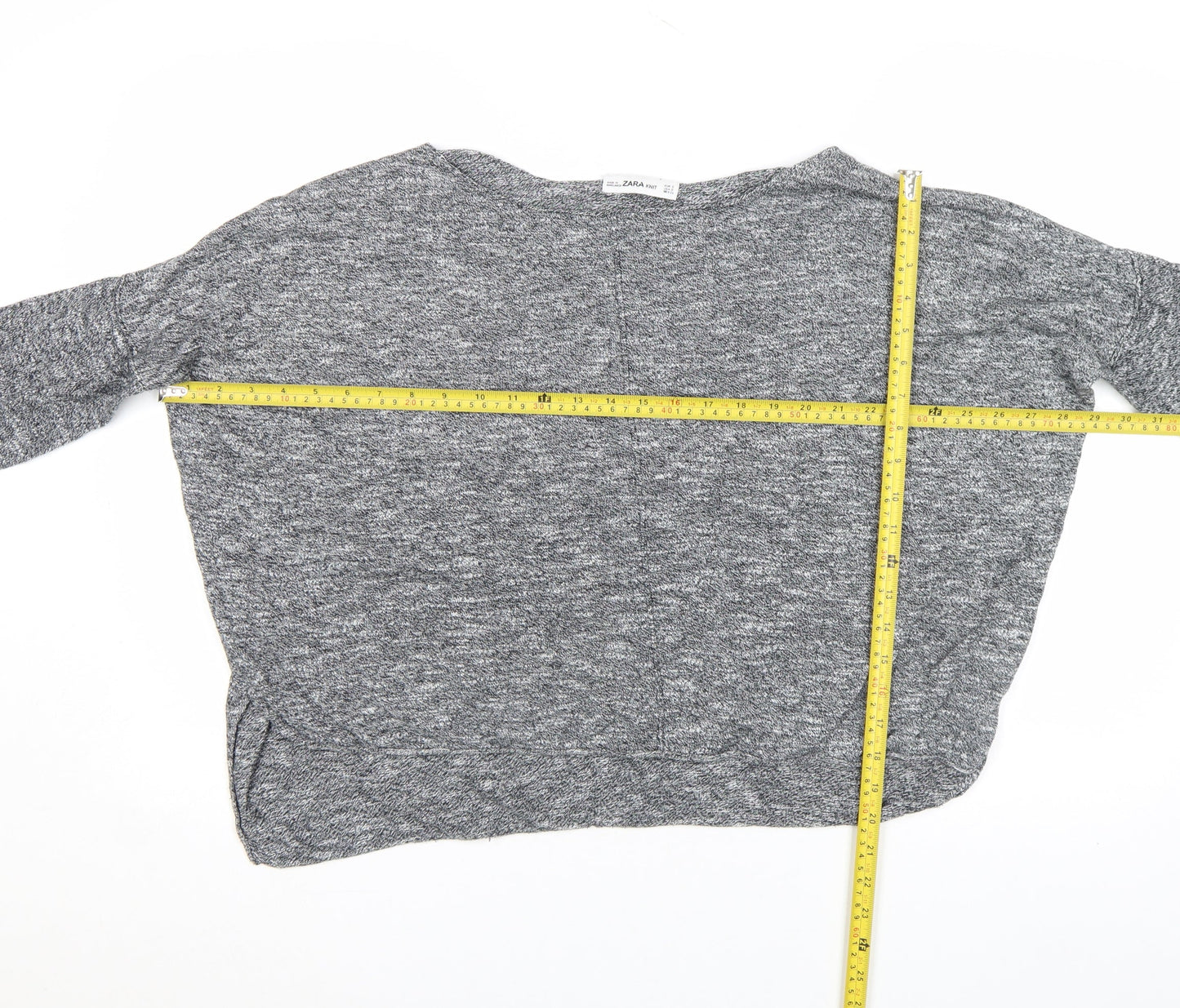 Womens UK Size S Zara Grey Basic Blouse