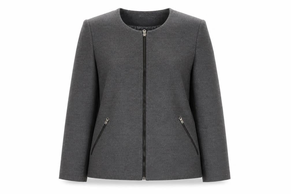Womens UK Size XL Une Veste Grey Basic Jacket