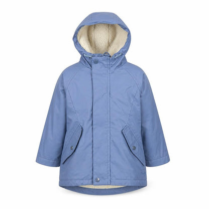 ZARA Blue Hooded Parka Coat 18-24 Months Unisex Baby Lined Winter Jacket