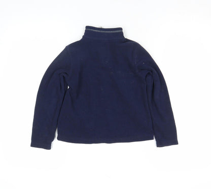 Quechua Boys Blue Fleece 1/4 Zip Hiking Pullover Top - 7 Years
