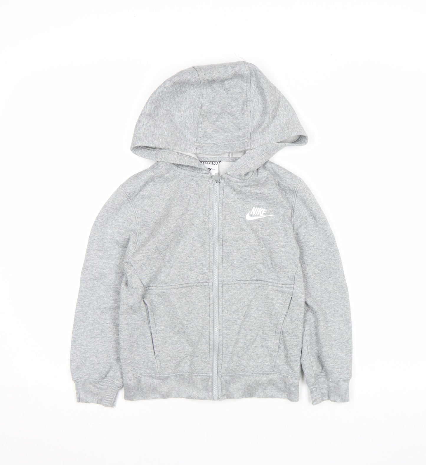 Boys UK Size 7-8 Years Nike Grey Full Zip Hoodie