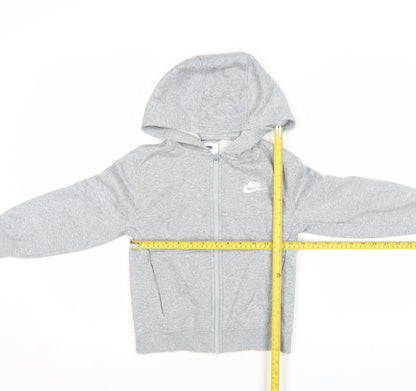 Boys UK Size 7-8 Years Nike Grey Full Zip Hoodie