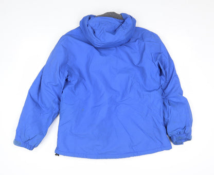 Womens UK Size S Lands' End Blue Parka Coat