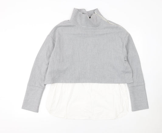 Womens UK Size 12 Zara Grey Pullover Jumper