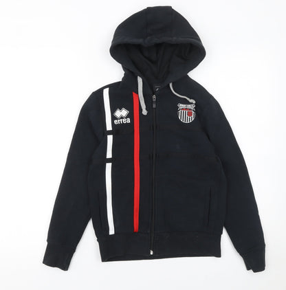 Boys UK Size XS Errea Black Full Zip Hoodie