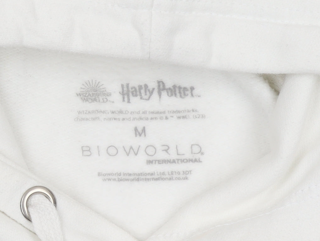 Womens UK Size M Bioworld White Pullover Hoodie