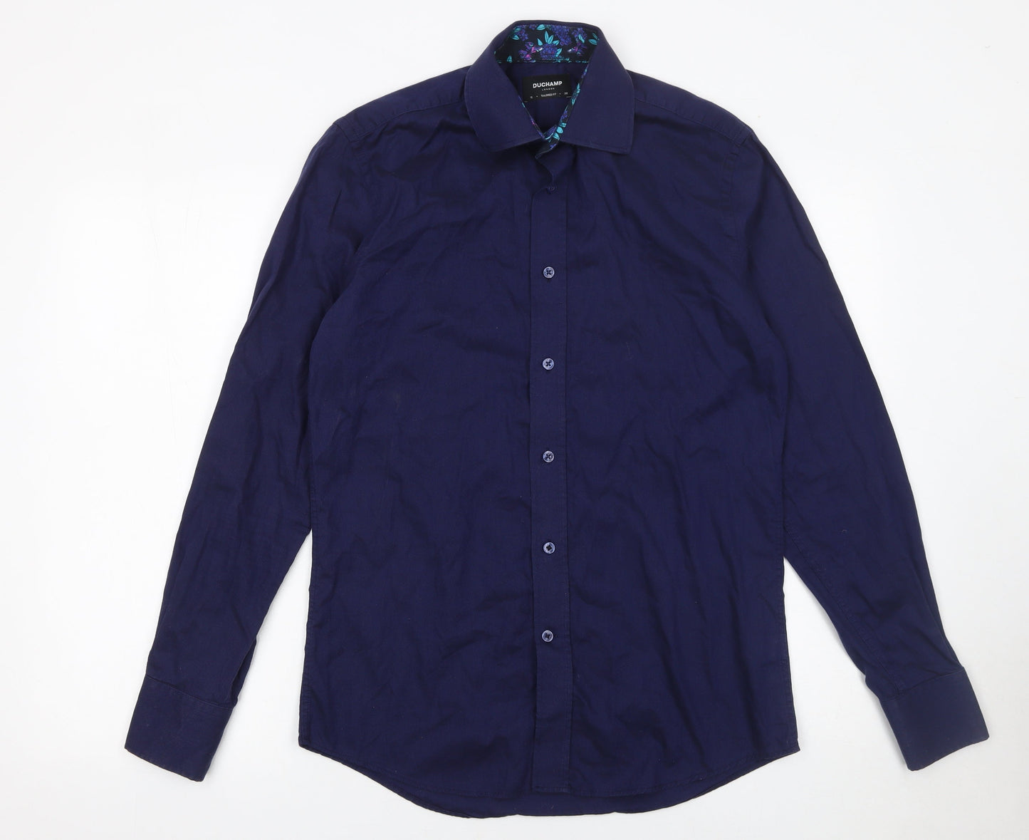 Mens UK Collar Size 15 Duchamp London Smart Blue  Dress Shirt