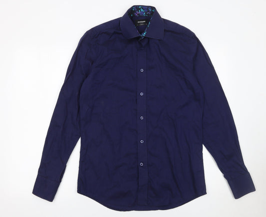 Mens UK Collar Size 15 Duchamp London Smart Blue  Dress Shirt