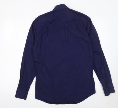 Mens UK Collar Size 15 Duchamp London Smart Blue  Dress Shirt